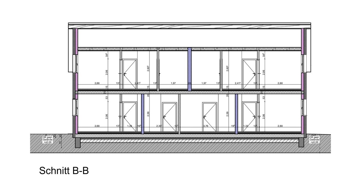 Schnitt B-B - Planung Variante 2