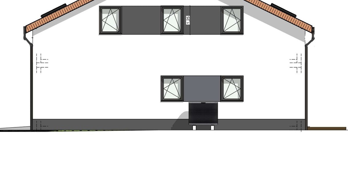 Ansicht Nordwest - Planung Variante 2